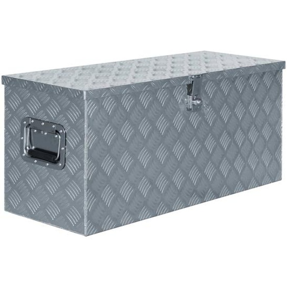 Boîte en aluminium 90,5x35x40 cm Argenté