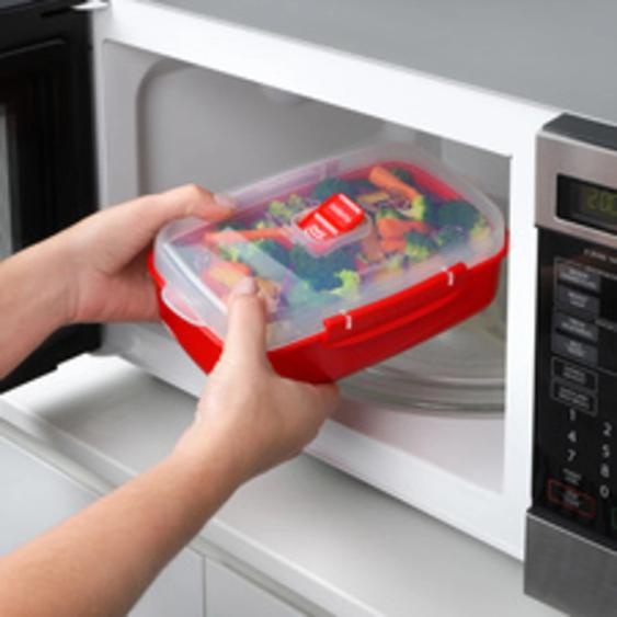 Boîte pour micro-ondes RECTANGULAR, 1,25 l, rouge