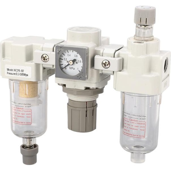 Boîtier du séparateur-lubrificateur-compresseur en alliage daluminium, filtre à air G1/4 pouce pour outils électriques pneumatiques