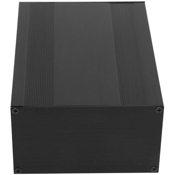 Boîtier en aluminium pour projets de bricolage, couleur noire, 5 pouces