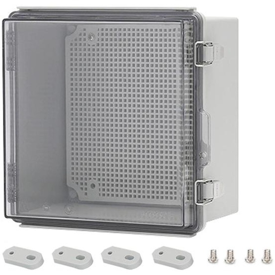 Boîtier extérieur IP67 en plastique ABS, dimensions 210x210x140 mm, couleur grise