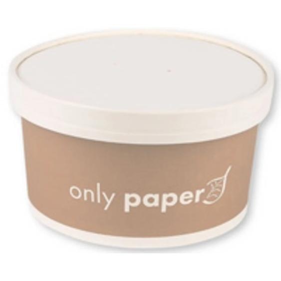 Bol à salade Only Paper, rond, 1,3 litre, marron