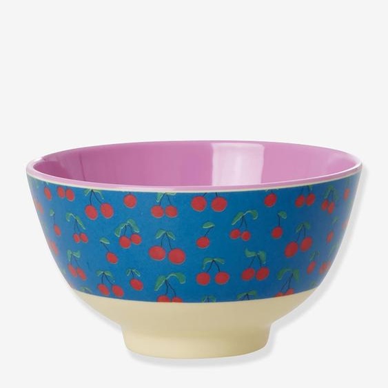 Bol en mélamine CHERRY LOVE rice 300 ml bleu électrique