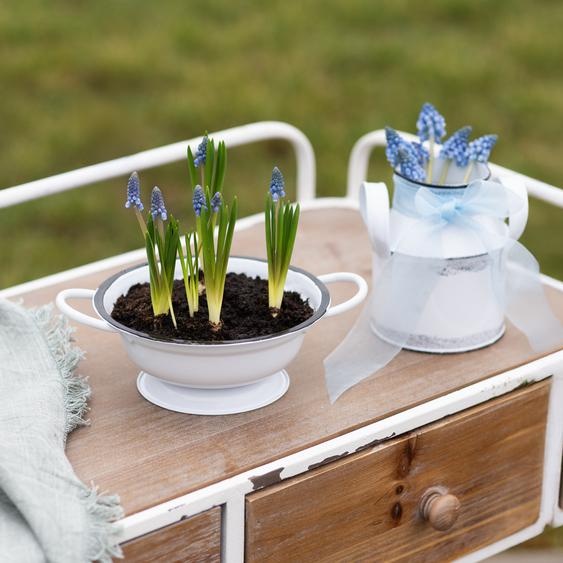 Bol en métal Blanc Noir Ø16,5cm Kit déco Scandinave 4p