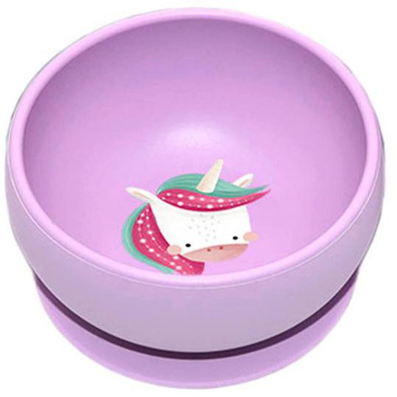 Bol En Silicone Avec Ventouse Animaux Rose