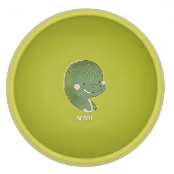 Bol En Silicone Avec Ventouse Animaux Vert