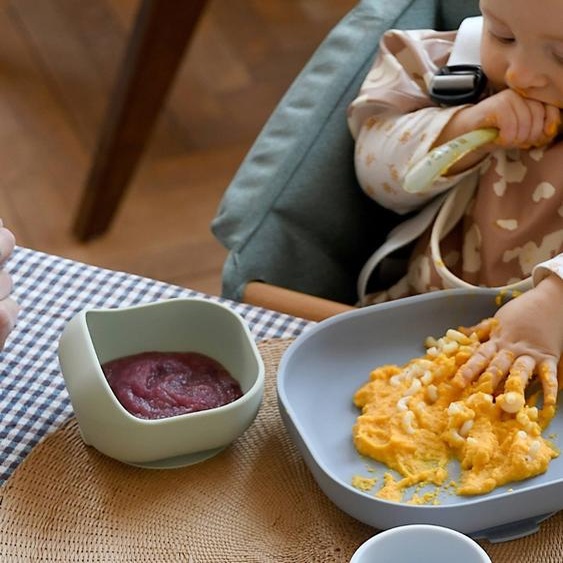 Bol en silicone avec ventouse vert