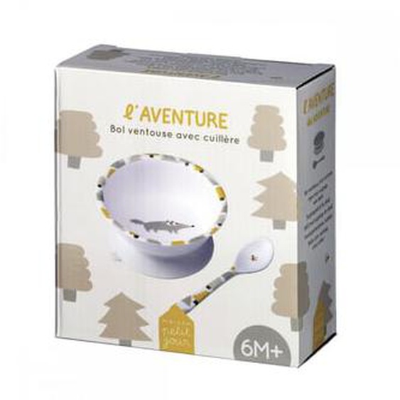 Bol ventouse avec cuillere l aventure