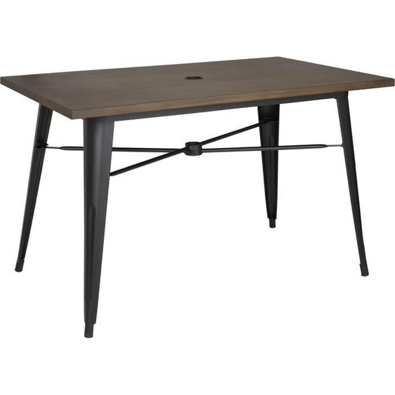 Table dextérieur Bolero complète 120 x 76 x 76 cm en bois foncé