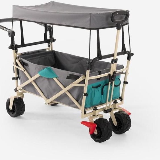Bollerwagen pliable avec toit Chariot polyvalent avec une capacité de charge de 100 kg, avec 4 roues Carly