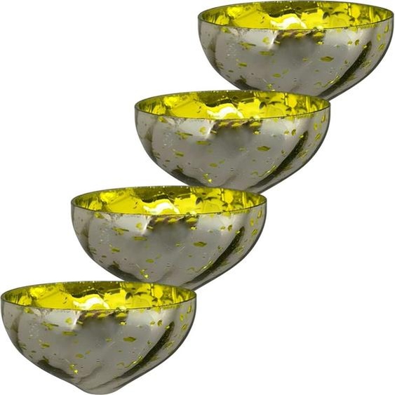 Bols de natation déco set de 4 petits jaunes