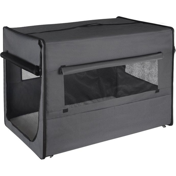 Bolt Edge Caisse de transport pour chiens - Gris - Tissu - Pour la voiture et la maison - 61x46x51 cm