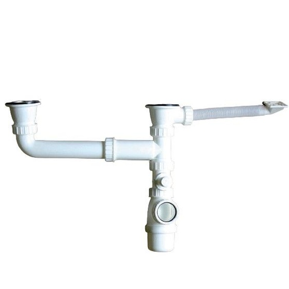 Bonde avec tubulure pour évier 2 cuves D70 avec prise mâle FRANKE 265915
