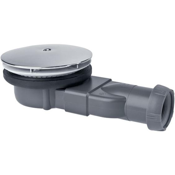Wirquin - Bonde de douche extra-plate avec dôme en abs chromé 30723210, blanc
