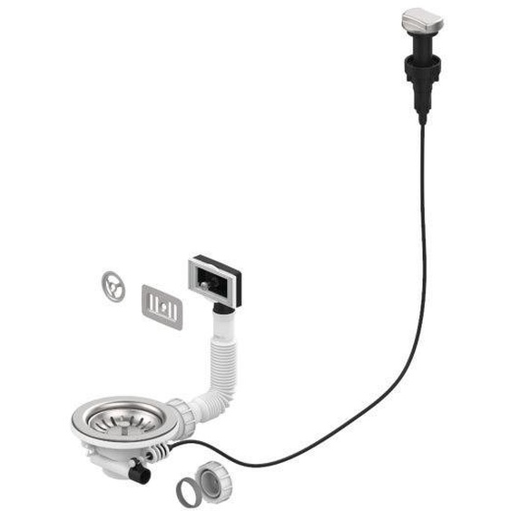 Bonde de vidage automatique D90mm pour évier double cuve - VALENTIN - 00 438000 000 00