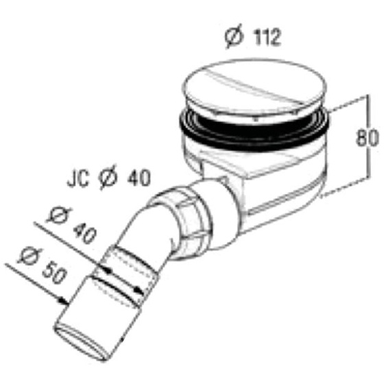 Bonde douche TURBOFLOW 90 mm - NICOLL - 0205240