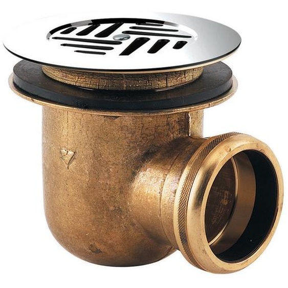 Bonde laiton de receveur avec grille D60 sortie horizontale à souder - VALENTIN - 00 302300 000 00