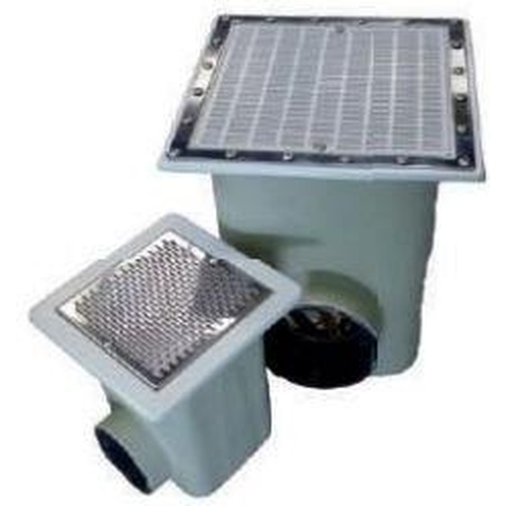 Bondes de fond NORM grille INOX Piscine Liner : Ø 75 mm