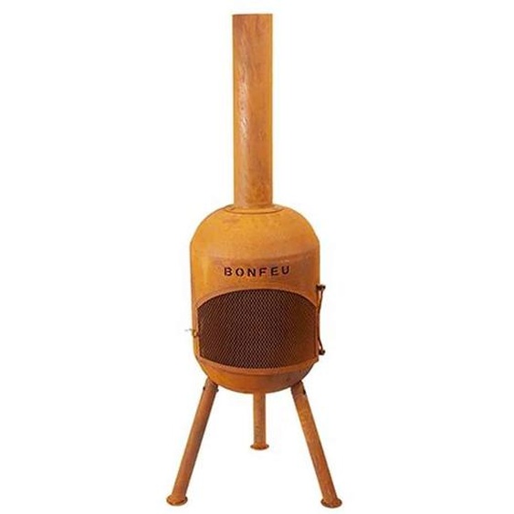 BonFeu Poêles de jardin BONSOLO Corten - Ø 45 cm x H 126 cm