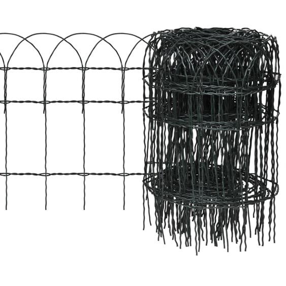 Bordure de pelouse Fer enduit de poudre 25x0,4 m