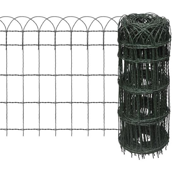 Bordure de pelouse Fer enduit de poudre 25x0,65 m