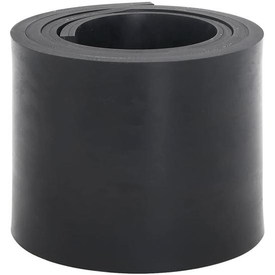 Bordure en caoutchouc de chasse-neige noir 180x15x1 cm