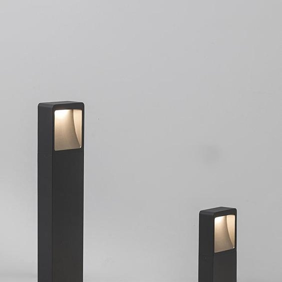 Borne DExtérieur Brad - Borne Led 7W 49° 3000K Ip65 En Aluminium Peint Anthracite Hauteur 35Cm - Groupe Rossini