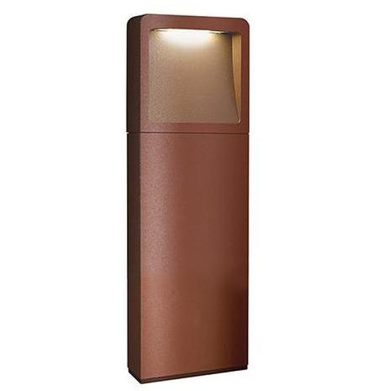 Borne DExtérieur Brad - Borne Led 7W 49° 3000K Ip65 En Aluminium Peint Corten Hauteur 35Cm - Groupe Rossini