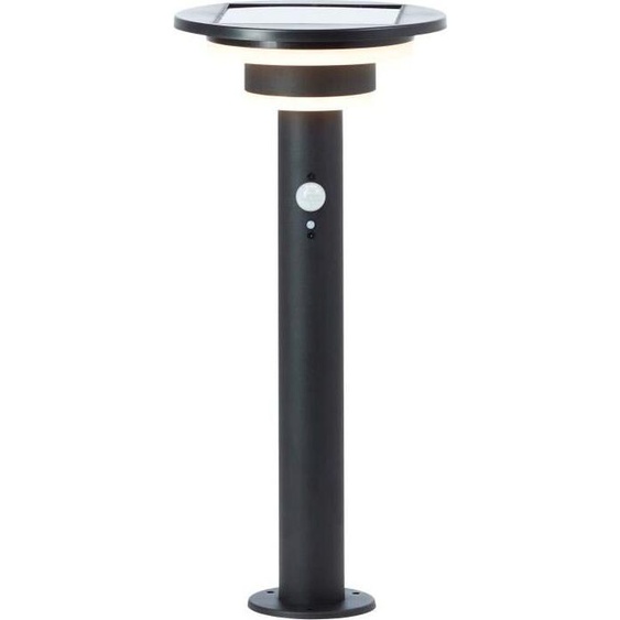 Borne Extérieure LED Solaire BRILLIANT GARVINA, Détecteur de Mouvement, Acier Inoxydable, 4W, Noir