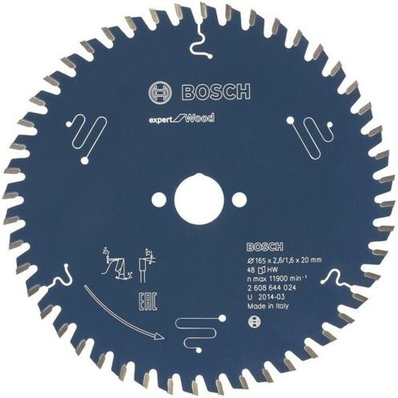 Bosch - Lame de scie circulaire expert Wood Ø165 mm - 2608644024 EP.2.6 AL.20 Z.48 alt
