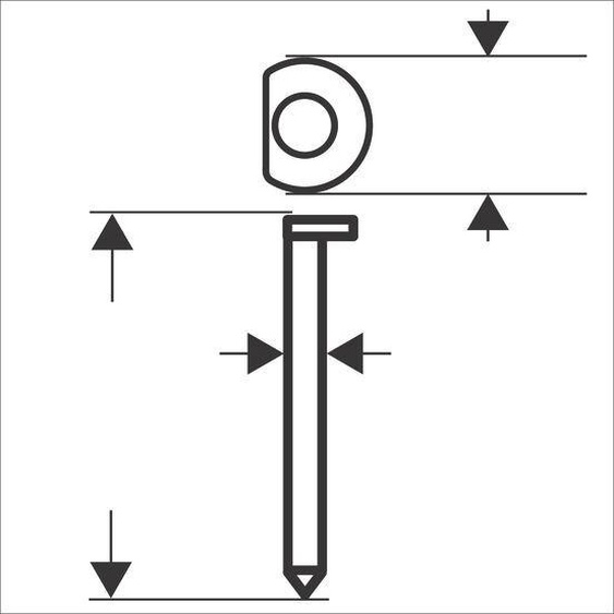Bosch DA Goupille à tête fraisée SK64-34 44G, 1,8mm, 44 mm, galvanisée, pack de 4000 - 2608200521