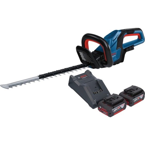 Bosch GHE 18V-50 Professional Taille-haies sans fil 18 V 50 cm Brushless + 2x batterie 4,0 Ah + chargeur