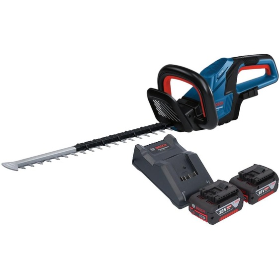 Bosch GHE 18V-50 Professional Taille-haies sans fil 18 V 50 cm Brushless + 2x batterie 4,0 Ah + chargeur