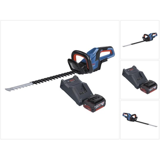 Bosch GHE 18V-60 Professional Taille-haies sans fil 18 V 60 cm Brushless + 1x batterie 4,0 Ah + chargeur