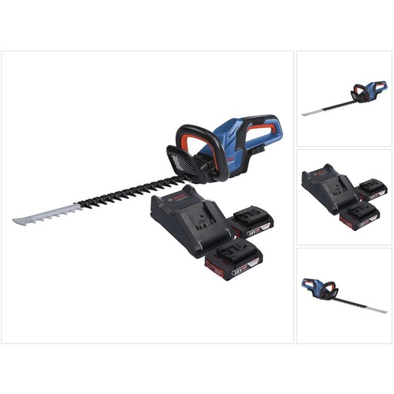Bosch GHE 18V-60 Professional Taille-haies sans fil 18 V 60 cm Brushless + 2x batterie 2,0 Ah + chargeur