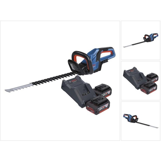 Bosch GHE 18V-60 Professional Taille-haies sans fil 18 V 60 cm Brushless + 2x batterie 4,0 Ah + chargeur