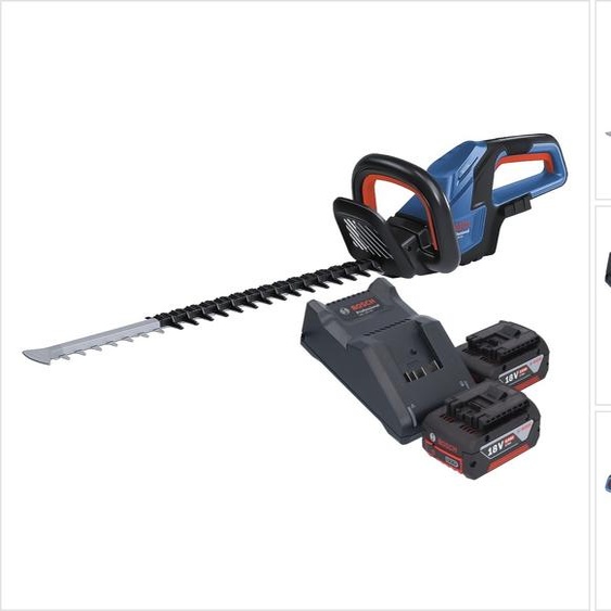 Bosch GHE 18V-60 Professional Taille-haies sans fil 18 V 60 cm Brushless + 2x batterie 4,0 Ah + chargeur