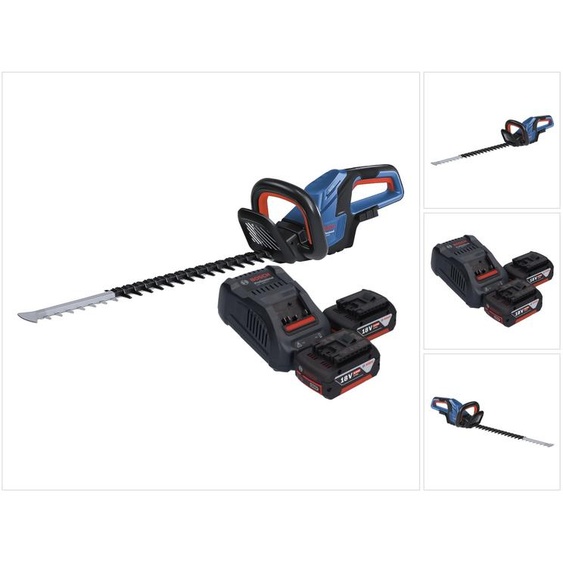 Bosch GHE 18V-60 Professional Taille-haies sans fil 18 V 60 cm Brushless + 2x batterie 5,0 Ah + chargeur