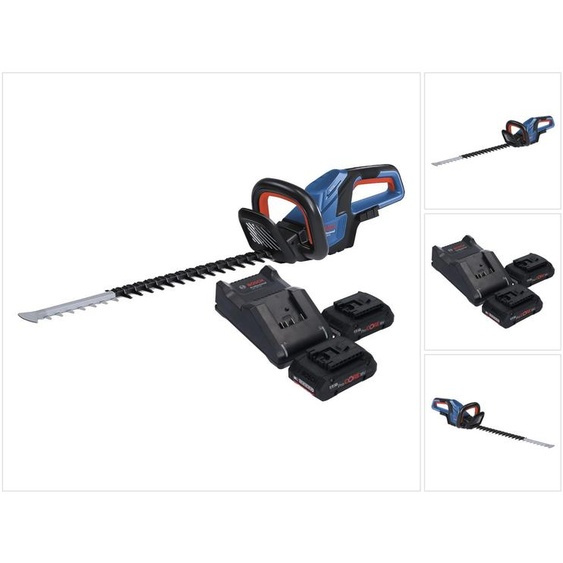 Bosch GHE 18V-60 Professional Taille-haies sans fil 18 V 60 cm Brushless + 2x batterie ProCORE 4,0 Ah + chargeur