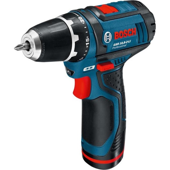 Bosch GSR 10,8-2-LI Professional, Lithium-Ion (Li-Ion), 10.8 V, 2.0 Ah, 169 mm, 178 mm, 950 g