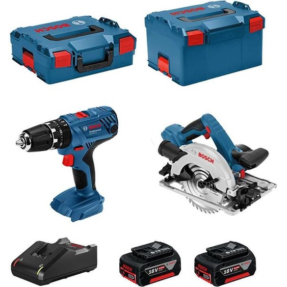 BOSCH Kit 18V BSK182M2C (GSB 18V-21 + GKS 18-57G + 2 x 4.0 Ah + GAL18V-40 + L-Boxx 136 + L-Boxx 238)