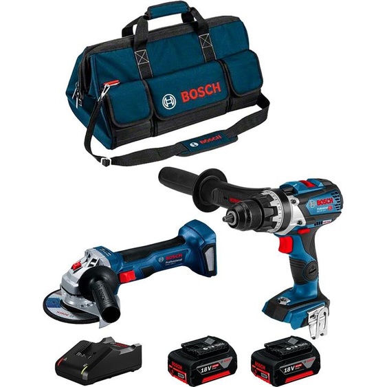 BOSCH Kit BK2013BAG (GSR 18V-110 C + GWS 18V-7 + 2 x 4.0 Ah + GAL18V-40 + HD BAG)