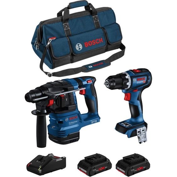 BOSCH Kit BK2021BAG (GBH 18V-22 + GSR 18V-90 C + 2 x 4.0 Ah ProCORE + GAL18V-40 + HDBAG)