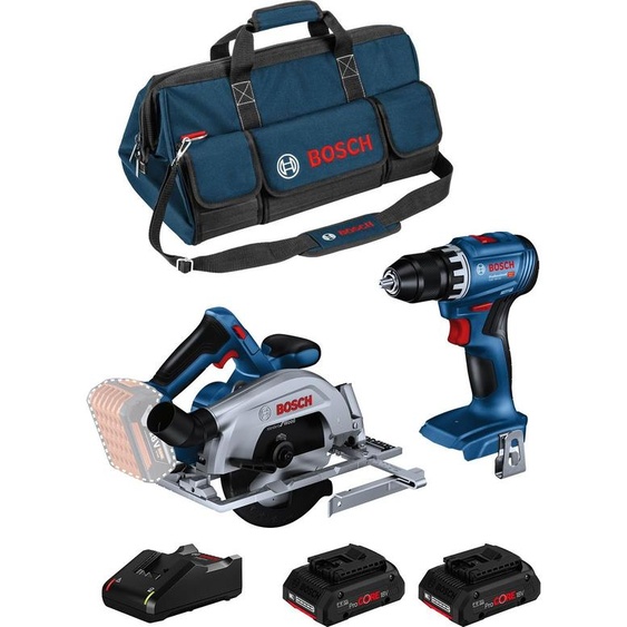 BOSCH Kit BK2025BAG (GSB 18V-45 + GKS 18V-57-2 + 2 x 4.0 Ah ProCORE + GAL18V-40 + HDBAG)