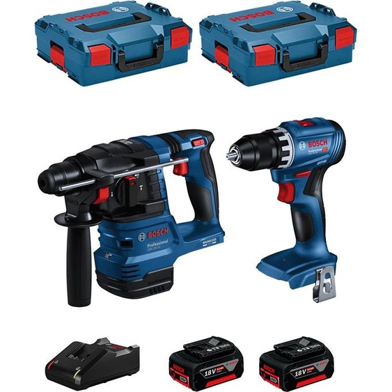 BOSCH Kit BK222 (GBH 18V-22 + GSR 18V-45 + 2 x 5.0 Ah + GAL18V-40 + 2 x L-Boxx 136)