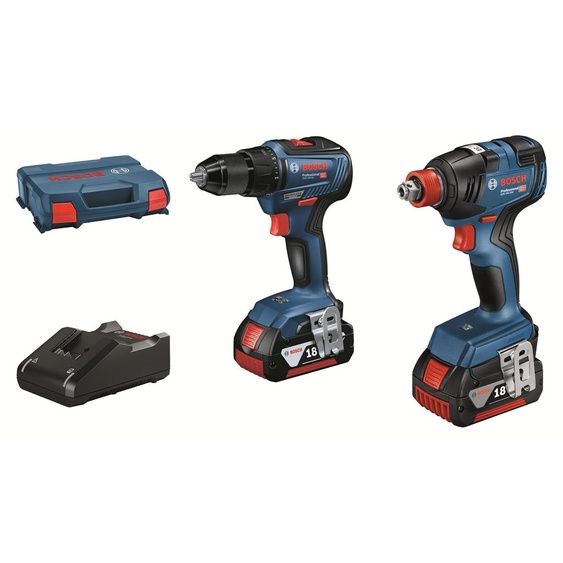 BOSCH Professional GDX 18V-200 + GSR 18V-55 Clé à chocs sans fil 18,0 V, avec 2 batteries