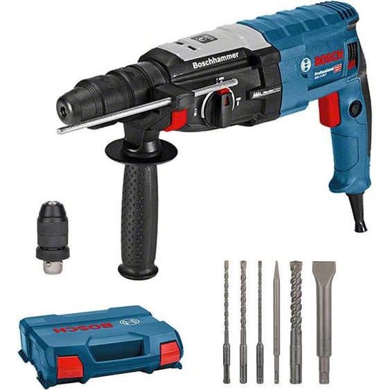 Bosch Professional Marteau perforateur GBH 2-28 F, 3,2 J, jeu de 6 forets-burins, SDS-plus, en L-BOXX, bleu/noir
