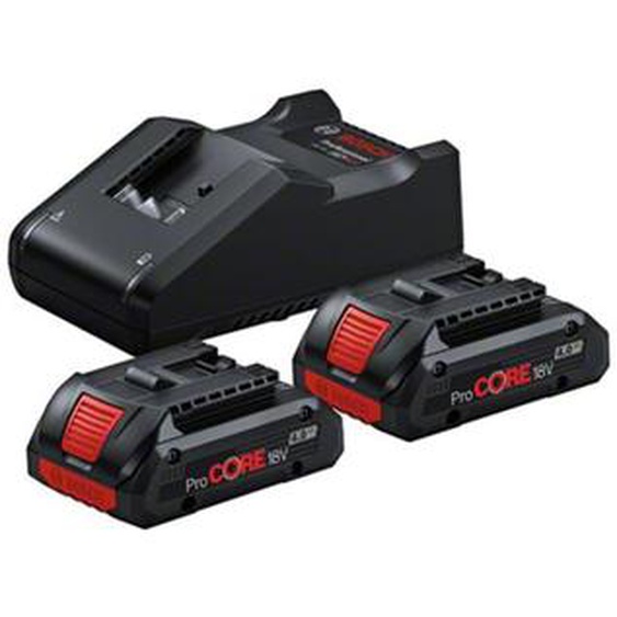 Bosch Professional - Pack Starter 18V bosch - 2 batteries Li-Ion 4Ah Pro-Core + chargeur - 1600A01BA3