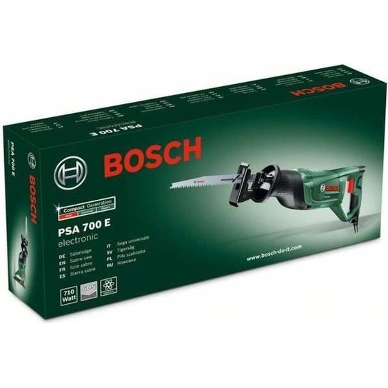 Scie Sabre BOSCH PSA 700 E, 710W, Coupe Bois Métal Plastique, Compacte