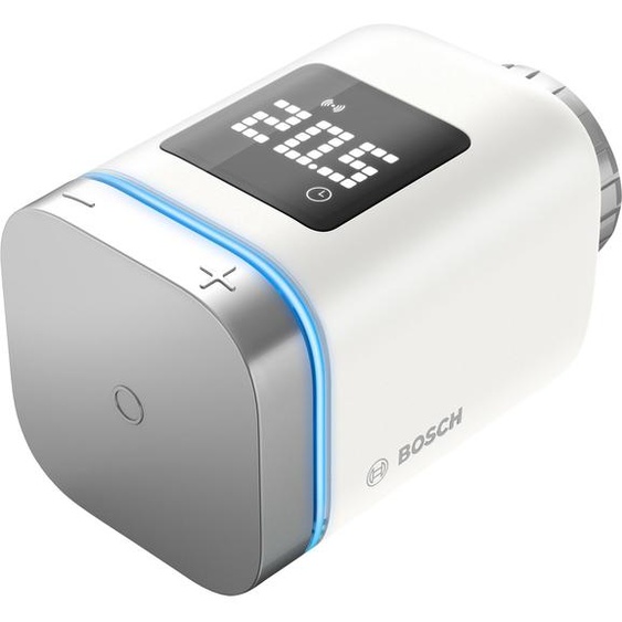 Bosch Smart Home Thermostat de radiateur II [+M], Thermostat intelligent, Utilisation flexible dans le système el Bosch Smart Home ou dans des systèmes Matter avec indépendance du fabricant.